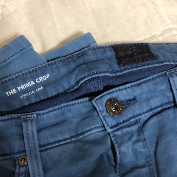 AG ADRIANO GOLDSCHMIED Blue Pants size 30 The Prima Crop - Picture 5 of 6